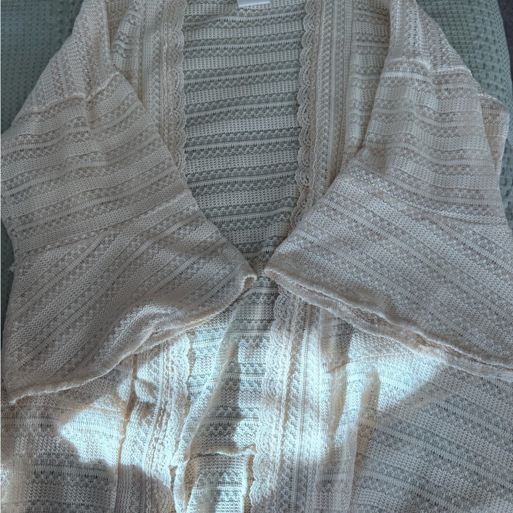 LC Lauren Conrad Ivory Lace Knitwear